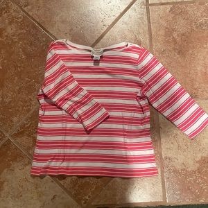 3/4 sleeve striped tee